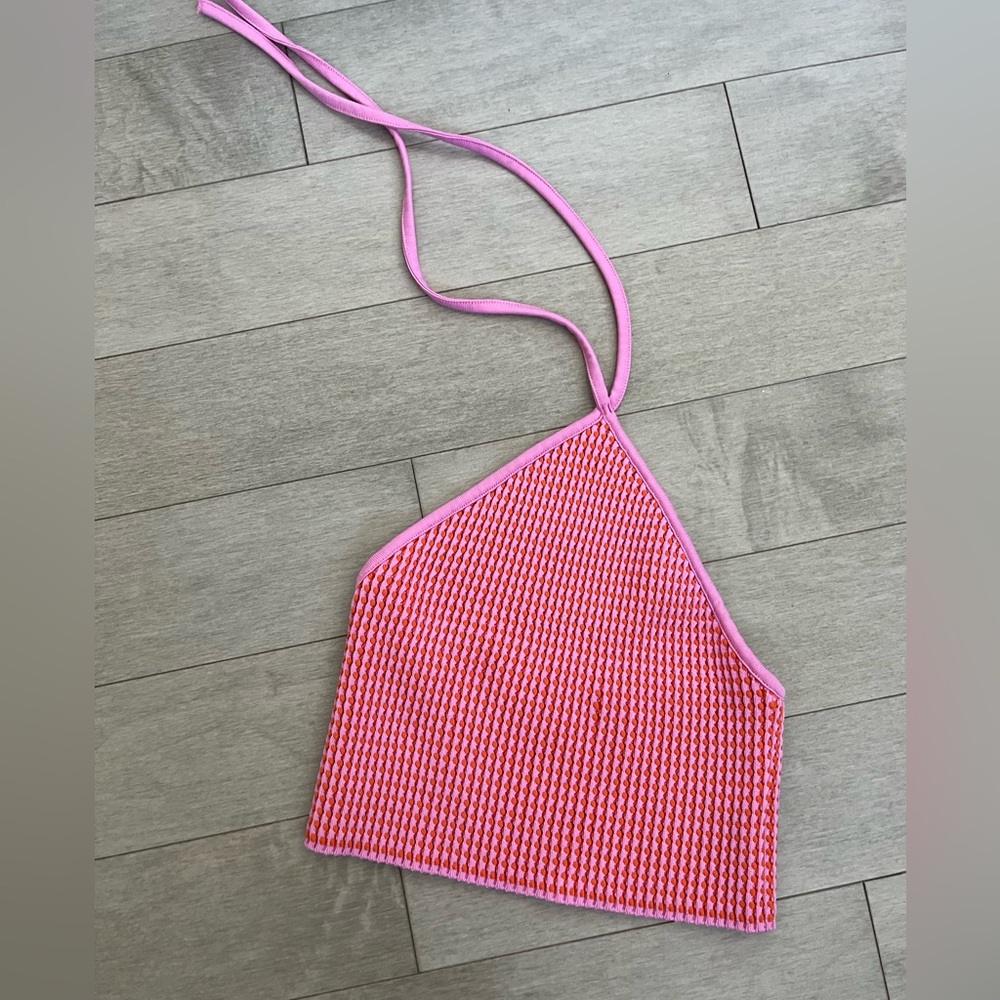 Zara Cropped Halter Top (M)